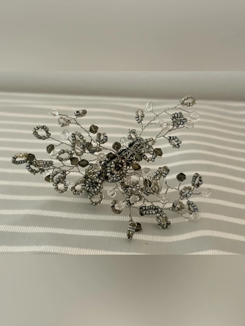 Pottery Barn Napkin Rings In Box Set Of Four Silver Spray NWT Original Box